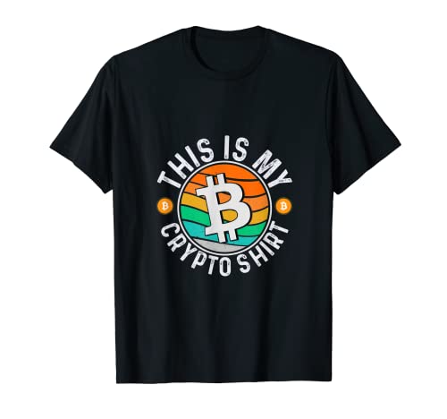 My Crypto Shirt Retro Sunset Divertente Detto Crypto Trader Regalo Maglietta