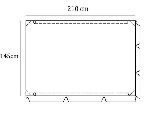 Tetto Di Ricambio Per Dondolo Da Giardino - 200x120cm, Beige - Universale, In Cordura 300 PU - Foto 3