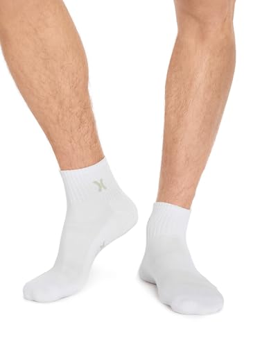 Hurley Men's 8 Pack Sport Cushioned Quarter Crew Socks3