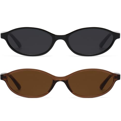 Image of Musivon Oval Sunglasses for Womens(2Pcs)