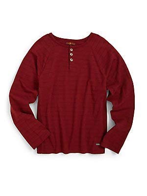 7 For All Mankind Big Boys' L/S Slub Stripe Henley