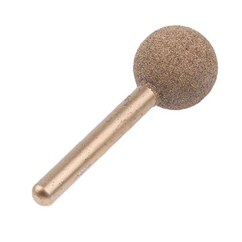Brazed Diamond Drill Bit POWERTOOL Diamond Grinding Bit Rotary Burr Carving Peeling Edge Router Tool with 6mm Shank for Marble Granite (25mm, 46#)