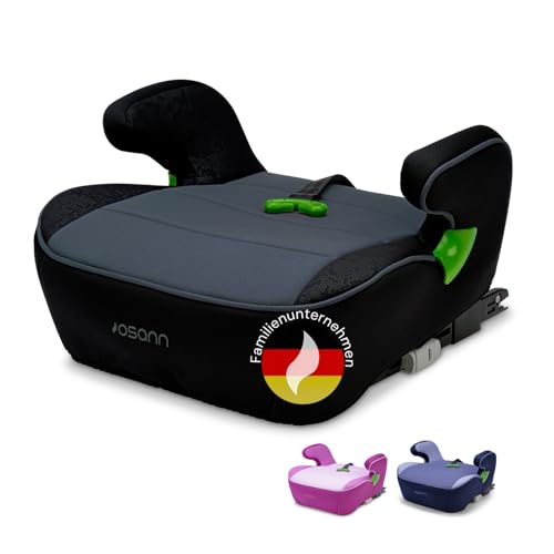 Osann Junior Isofix Gurtfix –Sicher & bequem wie nie: Sitzerhöhung Auto Kinder (126-150 cm) mit innovativer Gurtfix-Technologie, ergonomischer Sitzfläche & Isofix-Option - Pixel Black