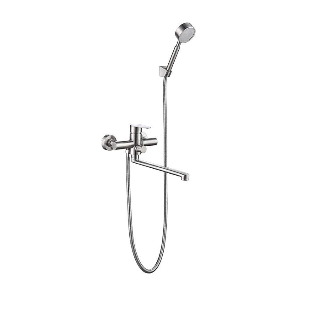 Ensemble de robinet de douche chrome double fonction au design épuré durable - 8