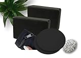 Venbytech for EVA Yoga and Yoga Knee Pads Black Set of 2 Bonus Zipper Wrist Wallet