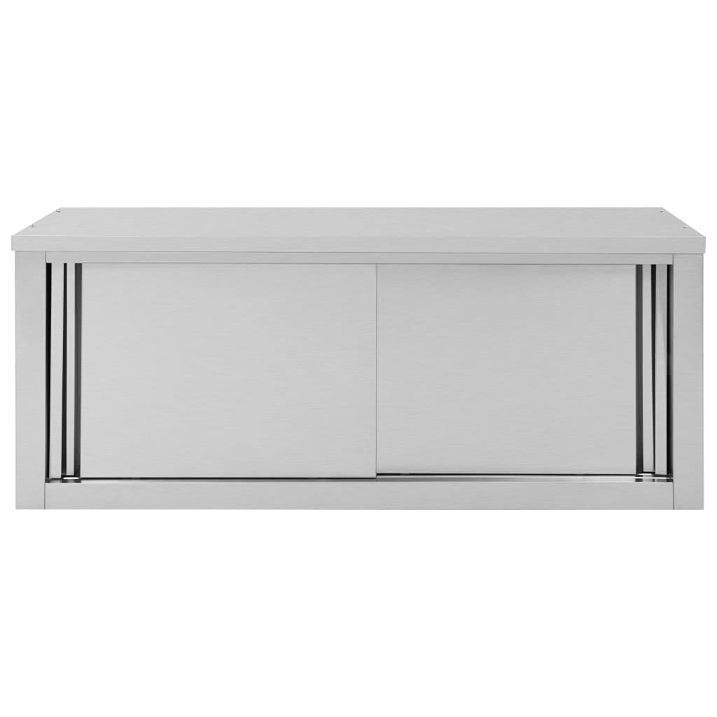 ShGaxin Armadio da Cucina ad Ante Scorrevoli 120x40x50cm Acciaio Inox,Armadio da Cucina ad Ante,Mobile per Cucina-51053