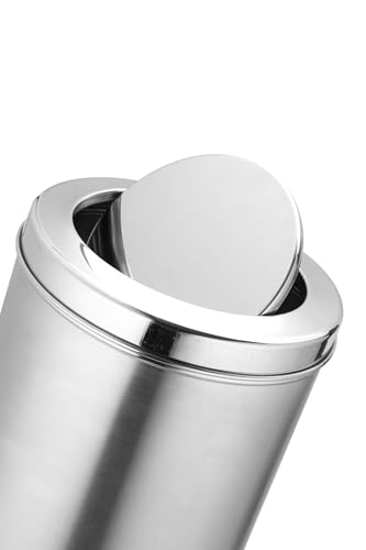 Image of OPR Stainless Steel Swing Dust Bin with Lid| Garbage Bin, Trash Can for Home, Kitchen, Washroom, Bathroom and Offices (14 X 28 in. - 80 Ltr)