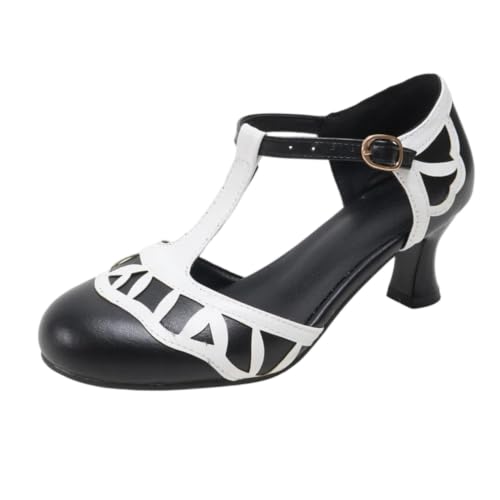 Chaussures Mary Jane bout rond avec bride cheville réglable et talon stable