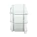 King Mueble TV Cristal Transprente,3 Estantes, Televisores Curvos LCD LED OLED, Ancho...