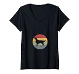 Photo Gallery donna flat coated retriever vintage maglietta con collo a v Photo Gallery donna flat coated retriever vintage maglietta con collo a v