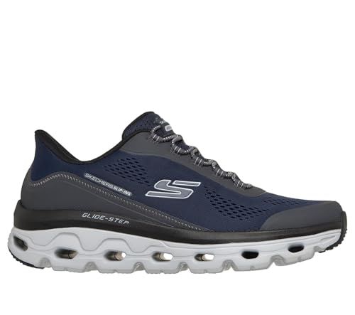 Skechers Skechers Men's Glide-Step Sole Hands Free Slip-in Sneaker,Navy,6.5
