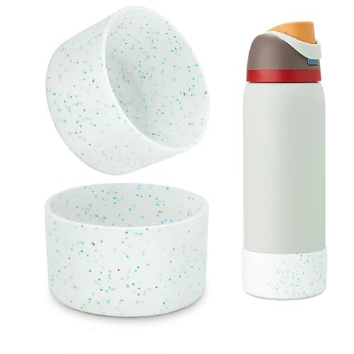 Beonsky 2 PCS Glitter Silicone Boot for Owala Water Bottle 32 oz, Anti-Slip Protective Sleeve for FreeSip/Twist/Flip Stainless Steel Water Bottles Accessories