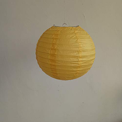 Farolillos de Papel, Farolillos 20 PCS/Set 6 "-12" Lámpara de Papel Amarillo LANDERN Surtido Tamaños Redondos Boule Body Party Colgando Decoración Favor
