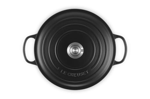 Image of Le Creuset Enameled Cast Iron Round Dutch Oven, 7.25 qt., Licorice /Crucible