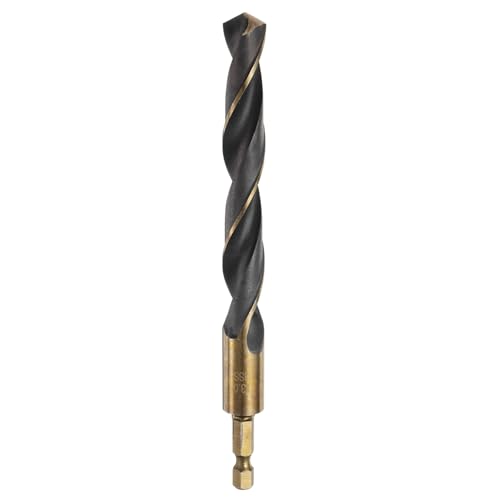 Image of sourcing map 1/4" Hex Shank Twist Drill Bits 13mm Gold Titanium & Black Nitride Coated 4341 High Speed Steel Quick Change Hex Drilling Bit Jobber Drill Bits for Wood Plastic Metal