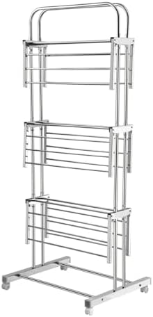 Boniry Foldable Cloth Stand for Drying Clothes, Premium Cloth Drying Stand, Space-Saving Clothes Stand for Drying Indoors & Outdoors, Durable Design, Easy to Use and Store