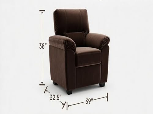 Image of Anderson 1 Seater Chair Sofa for Living Room | Chairs for Living Room| Premium Fabric Chair for Home Office (Brown Fabric, 1 Seater)