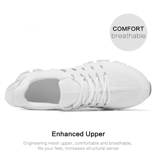 Image of Mens Slip On Walking Shoes Blade Non Slip Tennis Running Shoes Lightweight Workout Breathable Mesh Fashion Sneakers