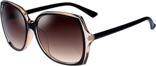 The Fresh Women's Oversized Square Jackie O Cat Eye Hybrid Butterfly Fashion Sunglasses - Exquisite Packaging