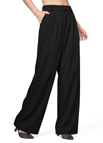 Willit Women's Work Pants Wide Leg Dress Pants High Waisted Casual Slacks Business Office Pants with Pockets 28"/30"/32"2