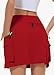 MIVEI Skorts for Woman - Hiking Cargo Skorts with Zipper Pockets, High Waisted Quick Dry Golf Workout, Dressy Casual Red