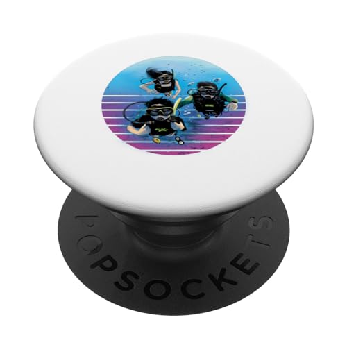 Familia de buzos realistas Océano Submarino Scubadiver PopSockets PopGrip Intercambiable