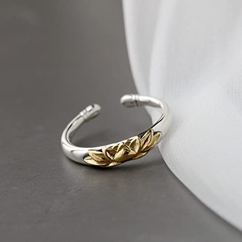 Bague ajustable pour femme en style rétro national et vintage