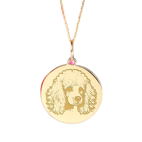 Collier caniche en argent 925 et finitions dorées d'exception