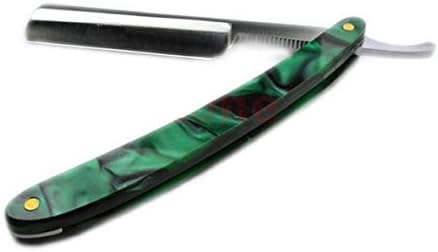 PK Green Straight Razor Shave Knife Acrylic Vintage handle Shaving edge razor shaving for sale