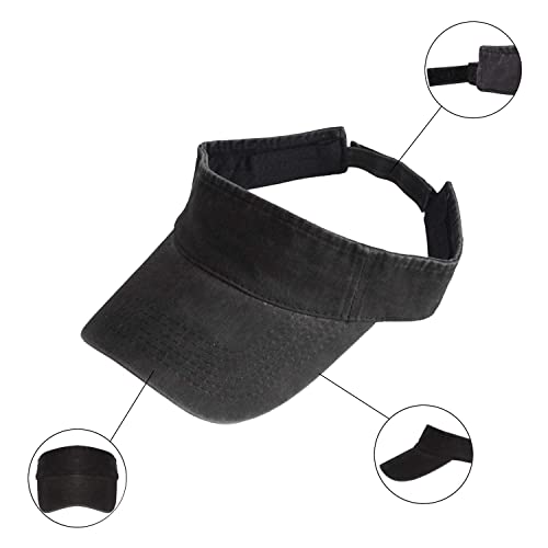 3 Pack Sun Visor Hats Cooling Lightweight Sports Adjustable Twill Cotton Run Visors For Women Men #TOP2