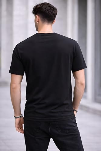 Image of Be Crazy Glow in Dark Tshirts for Men and Women Regular Fit Black Colour T Shirt Unisex Pure Cotton Casual Wear Round Neck T-Shirt