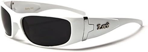 LOCS White Hardcore Sunglasses 903W + Free Micro Fiber Bag