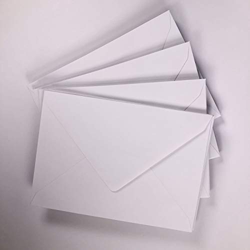 Lot de 30 enveloppes blanches C5 pour cartes A5 Motif diamant gommé Cover
