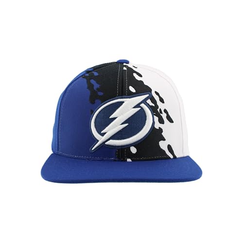 Image of ZHATS NHL Unisex-Adult NHL Officially Licensed Adjustable Snapback Hat Flat Bill Z11 Retro Paintbrush