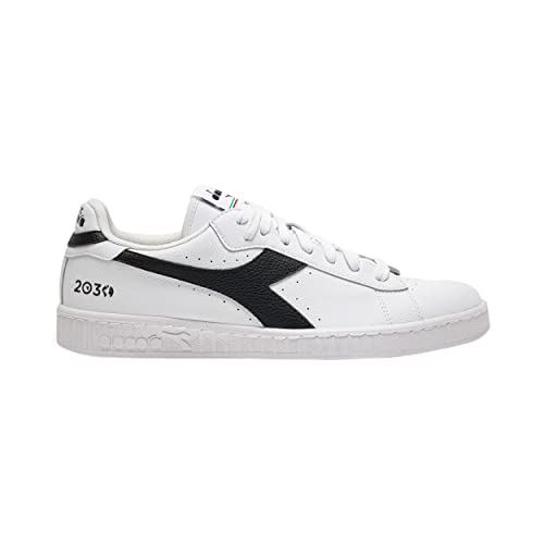 Diadora Game L Low 2030 tennis en cuir premium finitions White Black