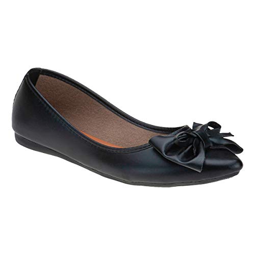 Sapatilha Feminina Sandália Rasteirinha Sapato Conforto Leve Tamanho:34;Cor:Preto Napa