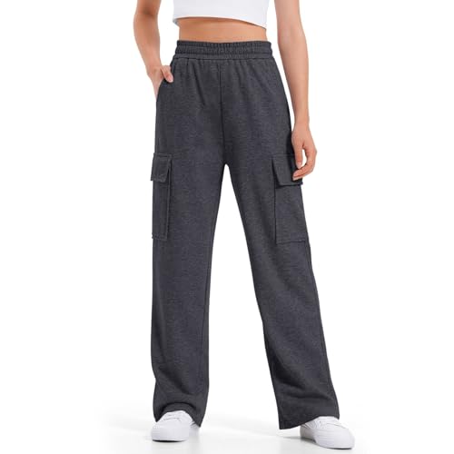 Girls Boys Wide Leg Sweatpants Fashion High Waisted Baggy Pants Elastic Waist Drawstring Athletic Joggers Teen Girls Clothes3