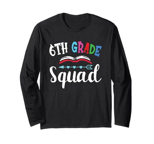 6th Grade Squad Funny Back to School Gifts Sixth Grade Squad Manga Larga