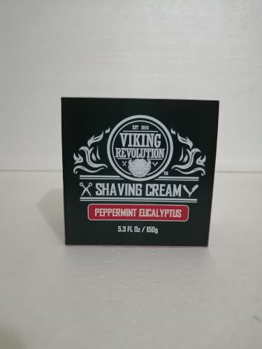 Image of Viking Revolution Shaving Cream for Men - Peppermint Eucalyptus - 5.3 oz