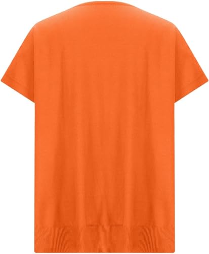 Poncho Sweater Women Stylish V Neck Short Sleeve Side Split Pullover Sweaters Casual Loose Solid Color Cable Knit Top4