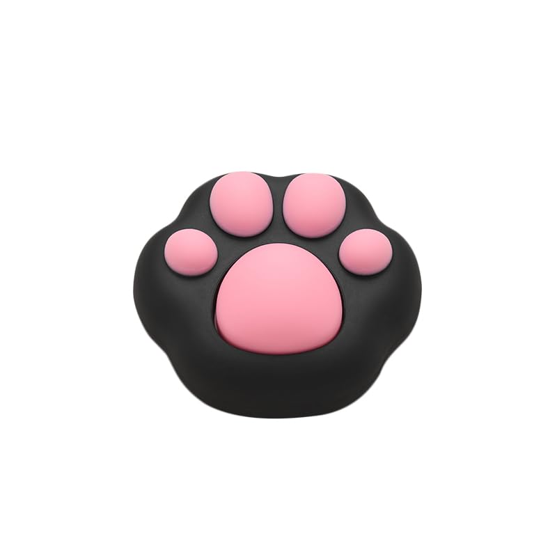 Wireless PC Power Button, Cute Cat Paw Design, PVC Silicone Material, Pink Desktop Switch with PCIE Connection, Not Compatible with Laptops (Cat Paw, Black)