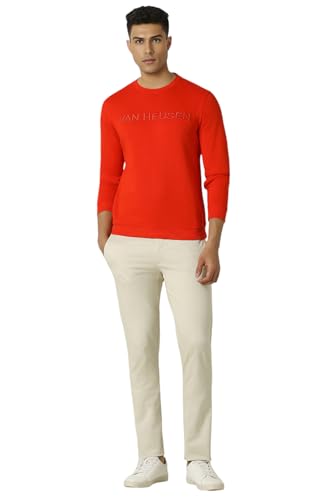 Image of Van Heusen Men's Embroidered Premium Cotton Full Sleeve Regular Fit Sweatshirt | Effortless Styling | Premium Cotton Blend