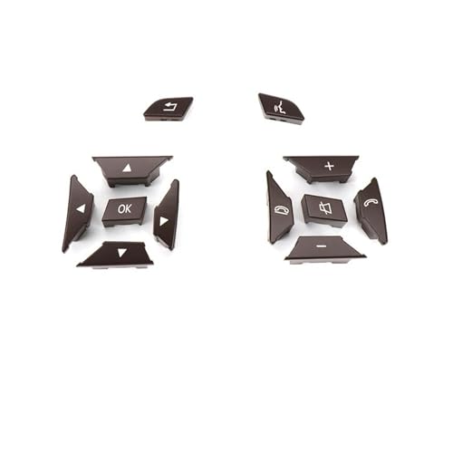 Boutons de navigation volant Benz W204 W212 - Finition marron premium pour commande menu
