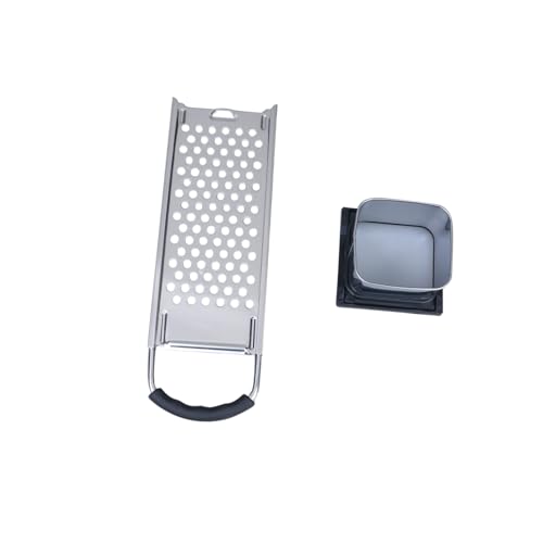 Rallador multifuncional de acero inoxidable con mango resistente al calor miniatura 1