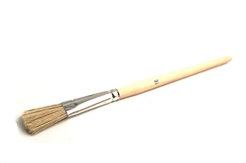Niebling Waffenpflege 20 mm Breiter Pinsel mit Naturborsten 30 mm lang und Holzgriff - Gesamtlänge 220 mm Cover