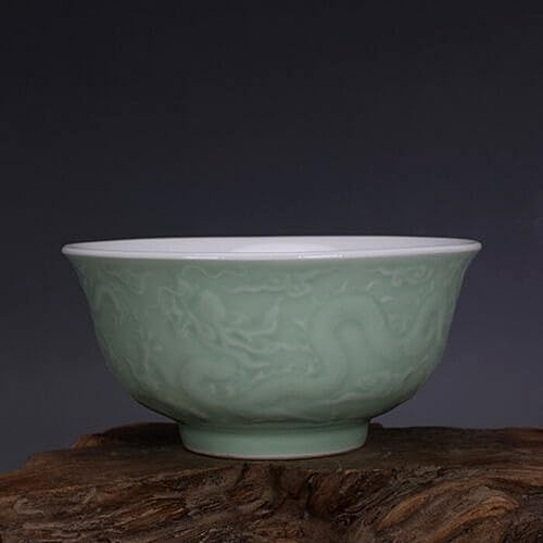 Cuenco de porcelana esmaltada china de 15 cm con dragón oriental 2