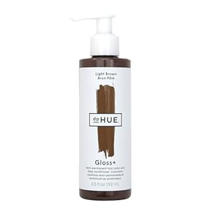 dpHUE Gloss+, Light Brown – 6.5 oz (8-12 Applications) – Semi-Permanent Hair Color & Conditioner – Lasts Up to Eight Washes – Paraben, SLS & SLES Sulfate Free – Vegan, Leaping Bunny Certified