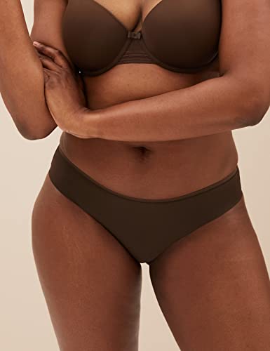 Image of Marks & Spencer Body Flexifit Womens Polyamide Blend Solid Low Rise Brazilian Knicker (Pack of 3)