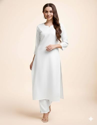Image of Women's Cotton Silk Zari Kurta Pant Set