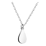 ELEGANT & ZEITLOS - Modische Damenkette mit zeitlosem Tropfen Anhänger - Verstellbare Länge: 43 cm - 46 cm